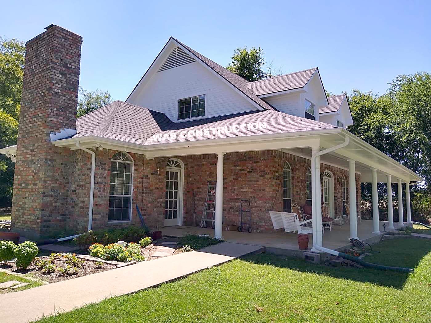 WAS Construction & Roofing LLC at work in Irving, TX